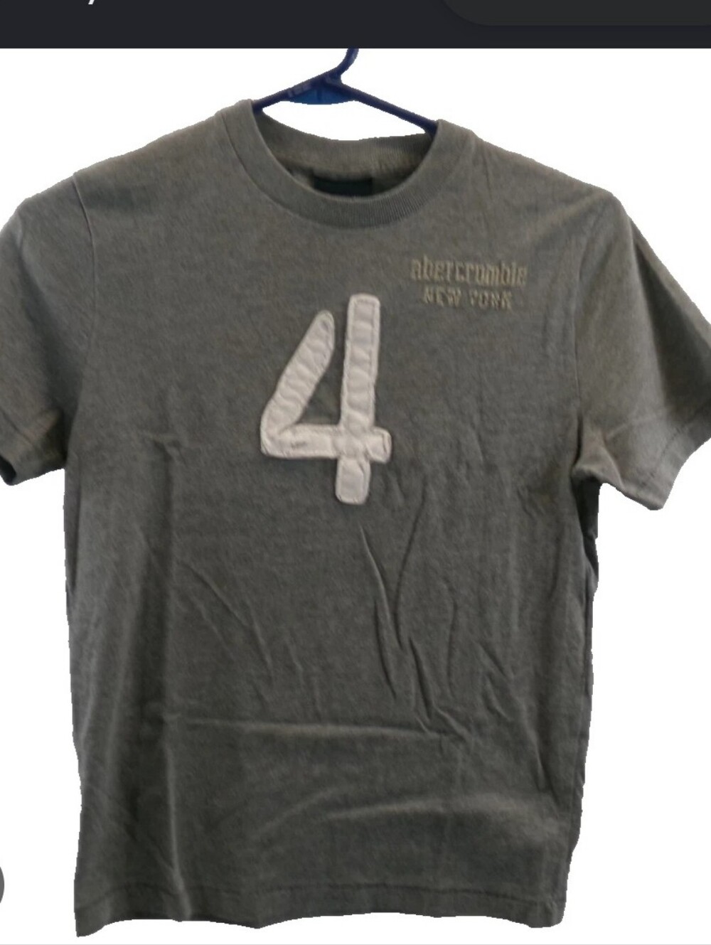 Abercrombie & Fitch Gray Tee with White Applique 4